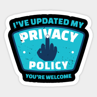 Antisocial Privacy Policy Updated Sticker